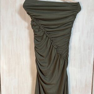 Anthropologie Olive Green Dress